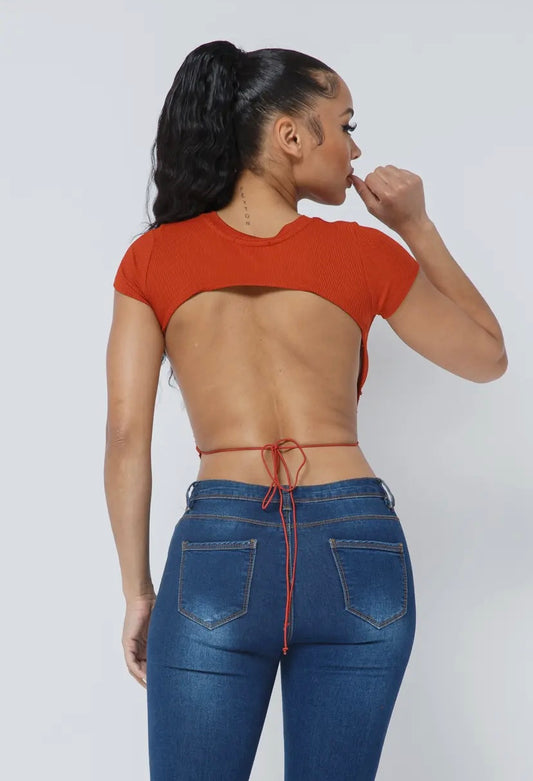 Open Season Crop Top (Rust)