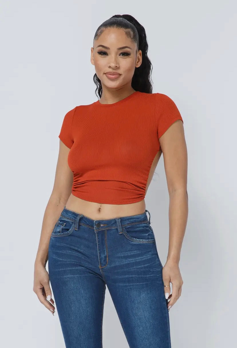Open Season Crop Top (Rust)