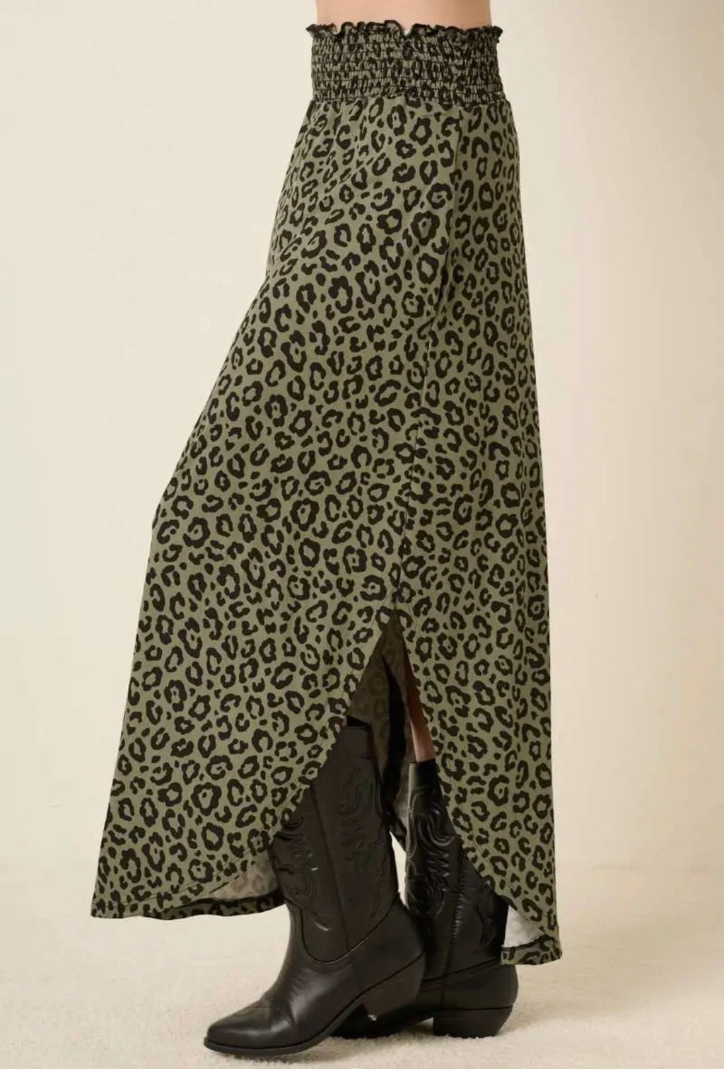 Smocked Maxi Skirt