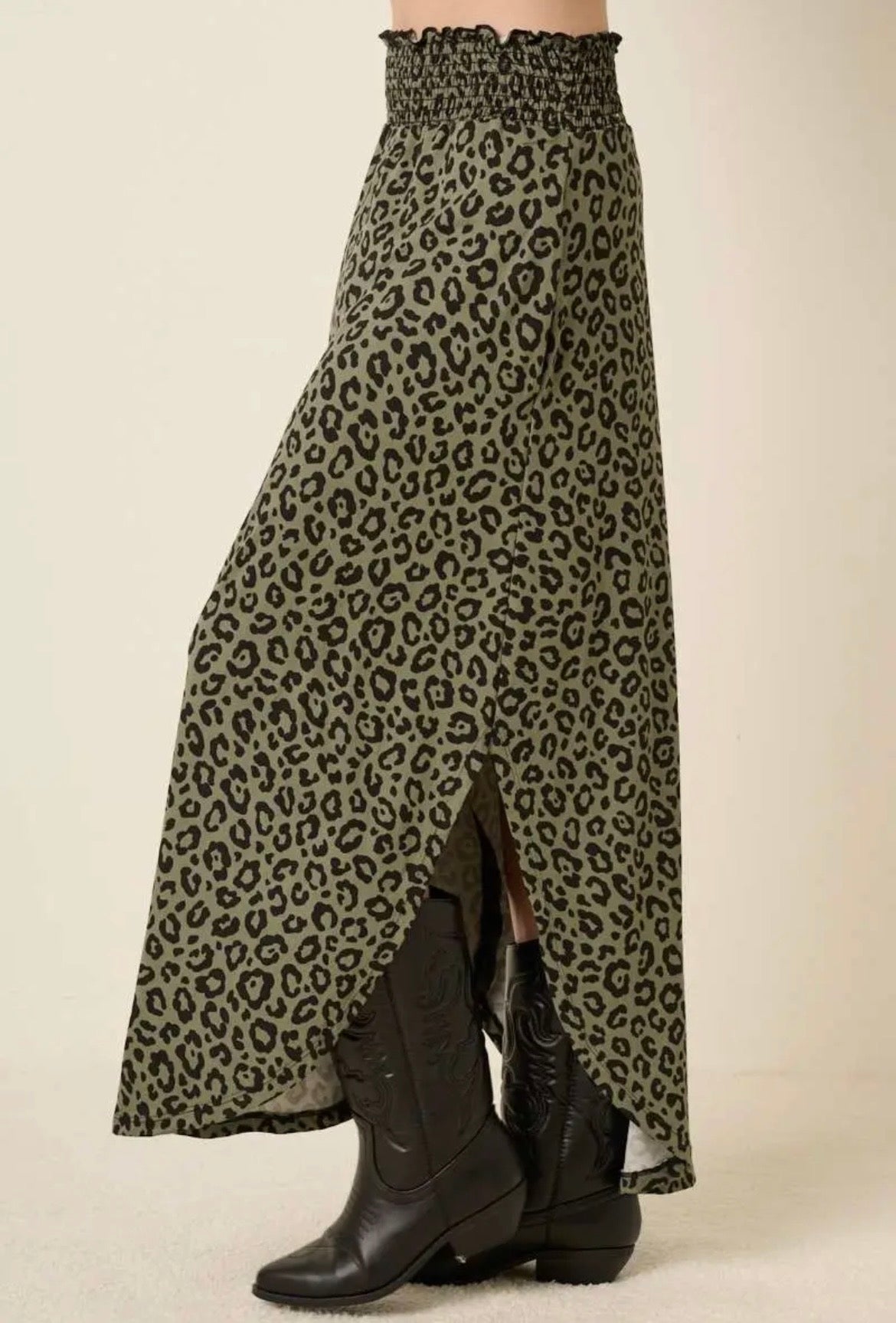 Smocked Maxi Skirt