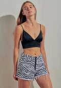 Distressed Zebra Shorts