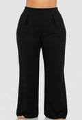 Pleated Wide Leg Pants (Plus)