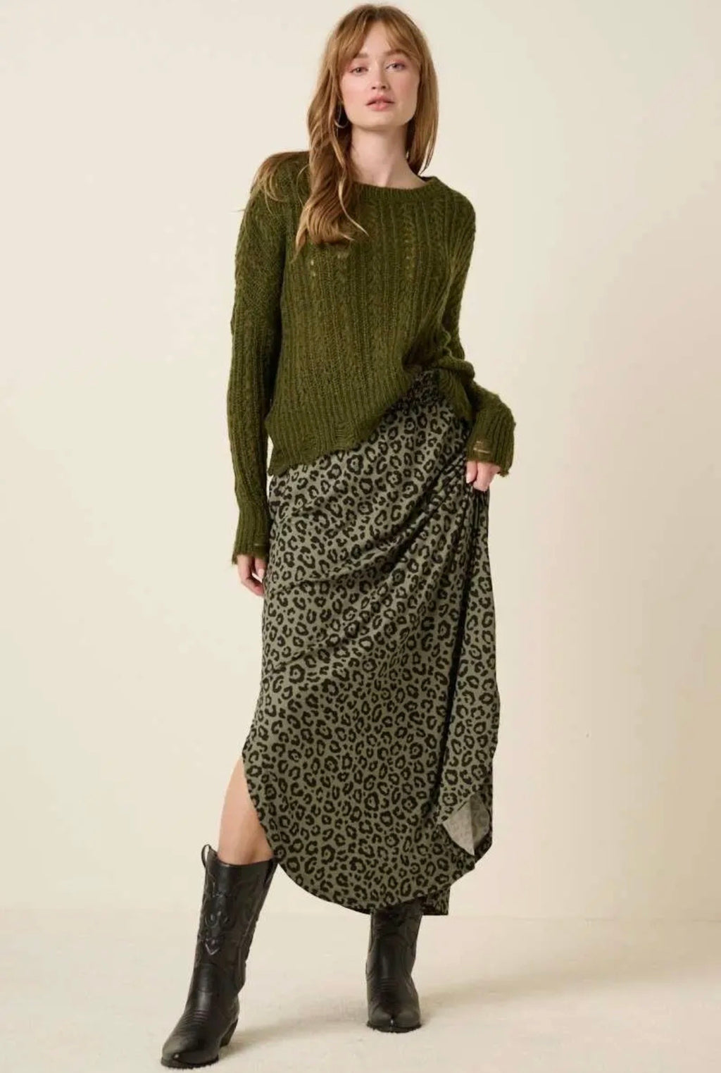 Smocked Maxi Skirt