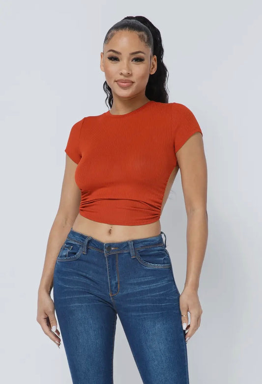 Open Season Crop Top (Rust)